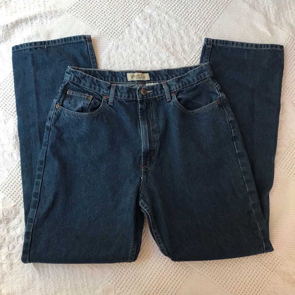 St. John’s Bay jeans blue denim vintage classic dark 14 boot cut cotton